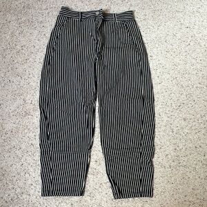 Everlane Utility Barrel Leg Striped Pants, size 6